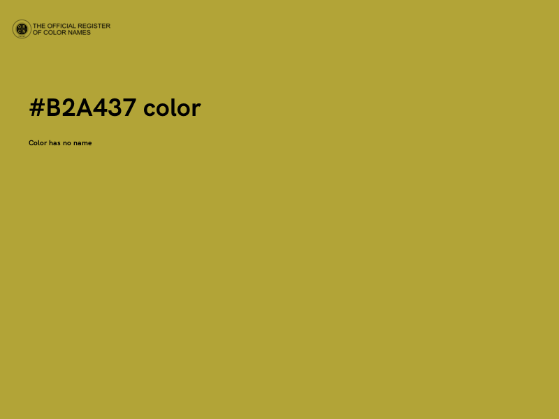 #B2A437 color image