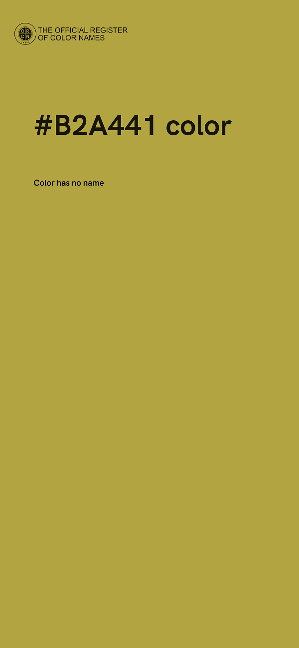 #B2A441 color image