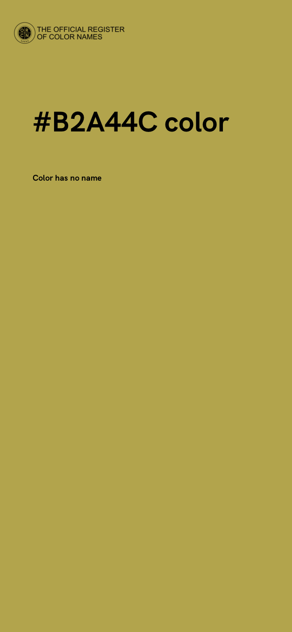 #B2A44C color image