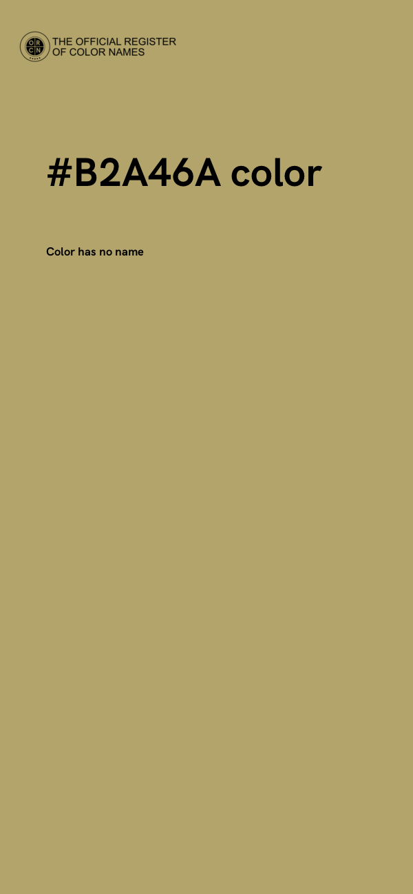 #B2A46A color image
