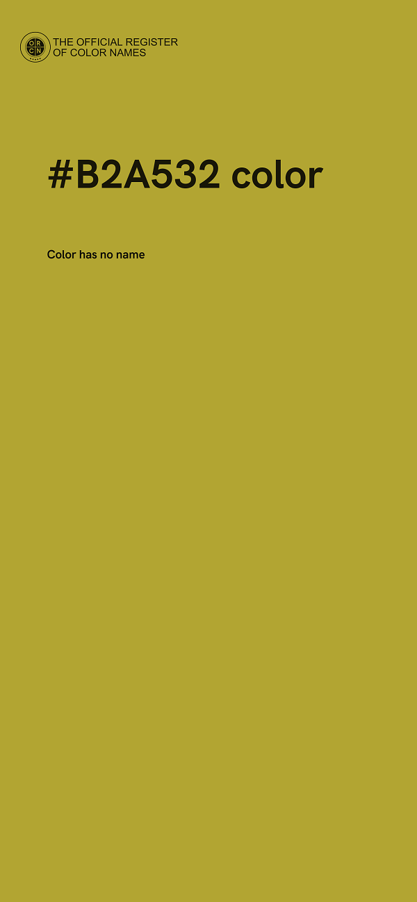 #B2A532 color image