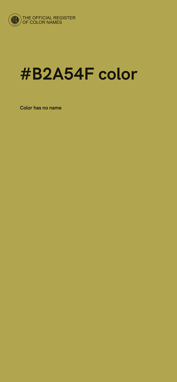 #B2A54F color image