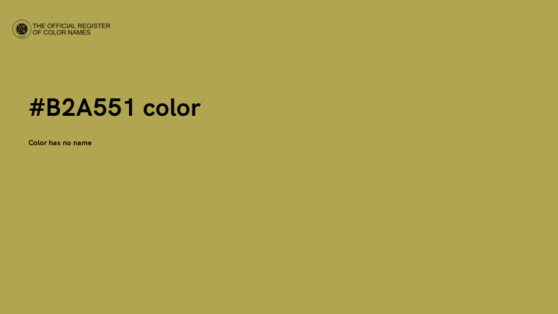 #B2A551 color image