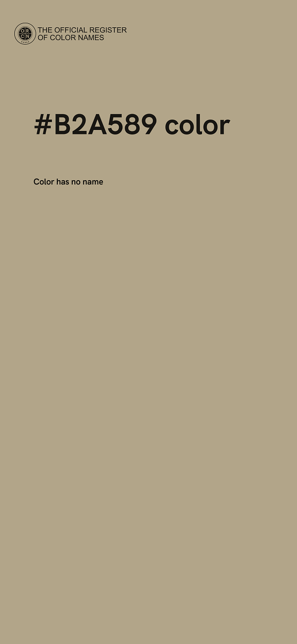 #B2A589 color image