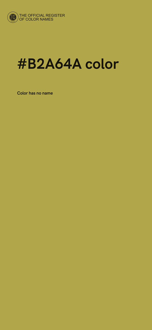 #B2A64A color image