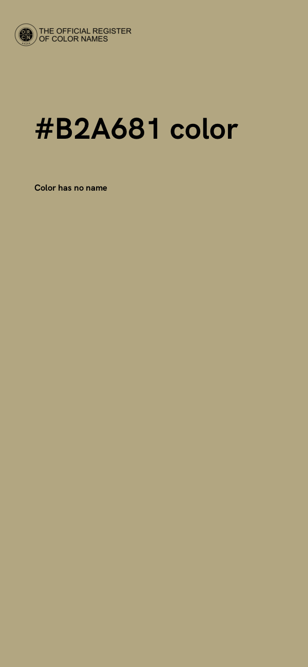 #B2A681 color image