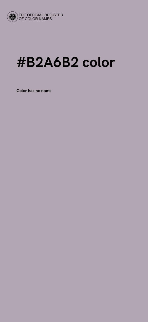 #B2A6B2 color image