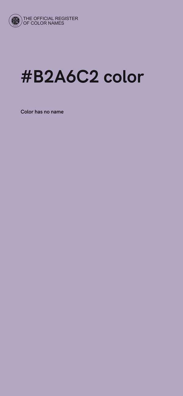 #B2A6C2 color image