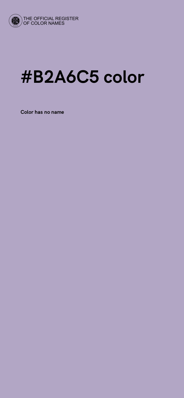 #B2A6C5 color image