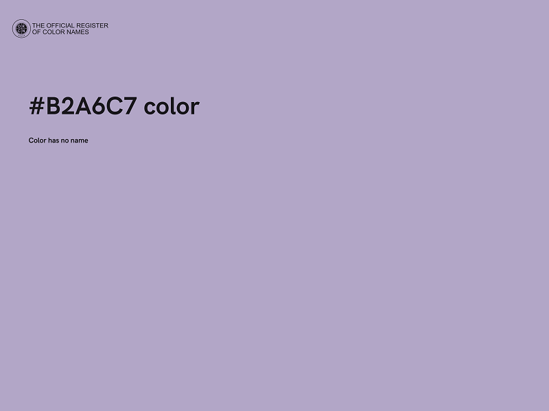 #B2A6C7 color image