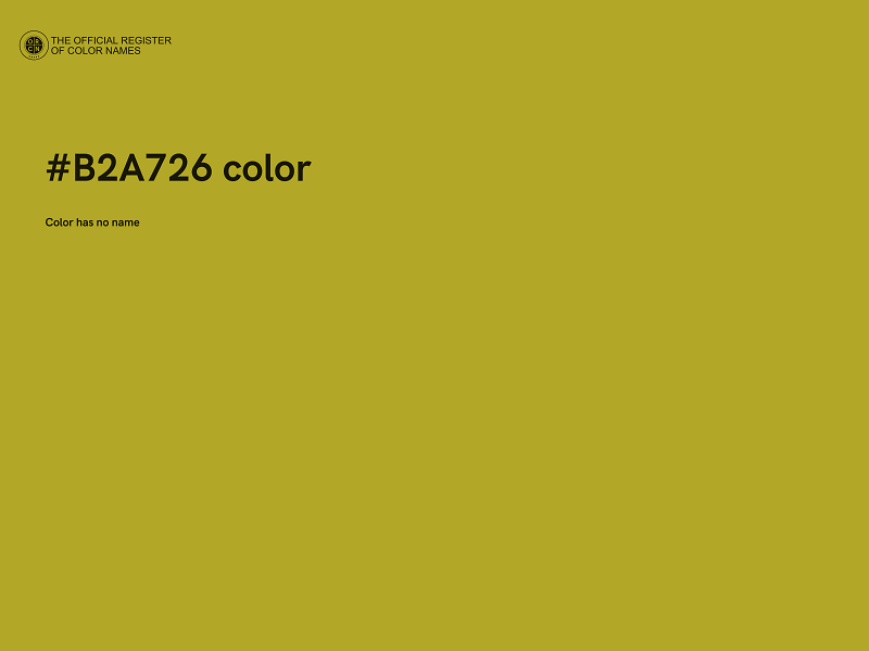 #B2A726 color image