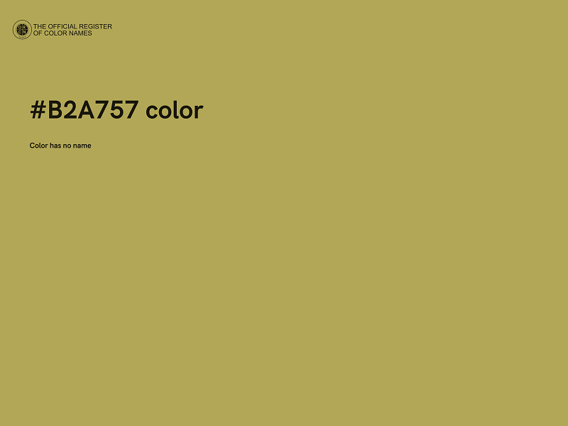 #B2A757 color image