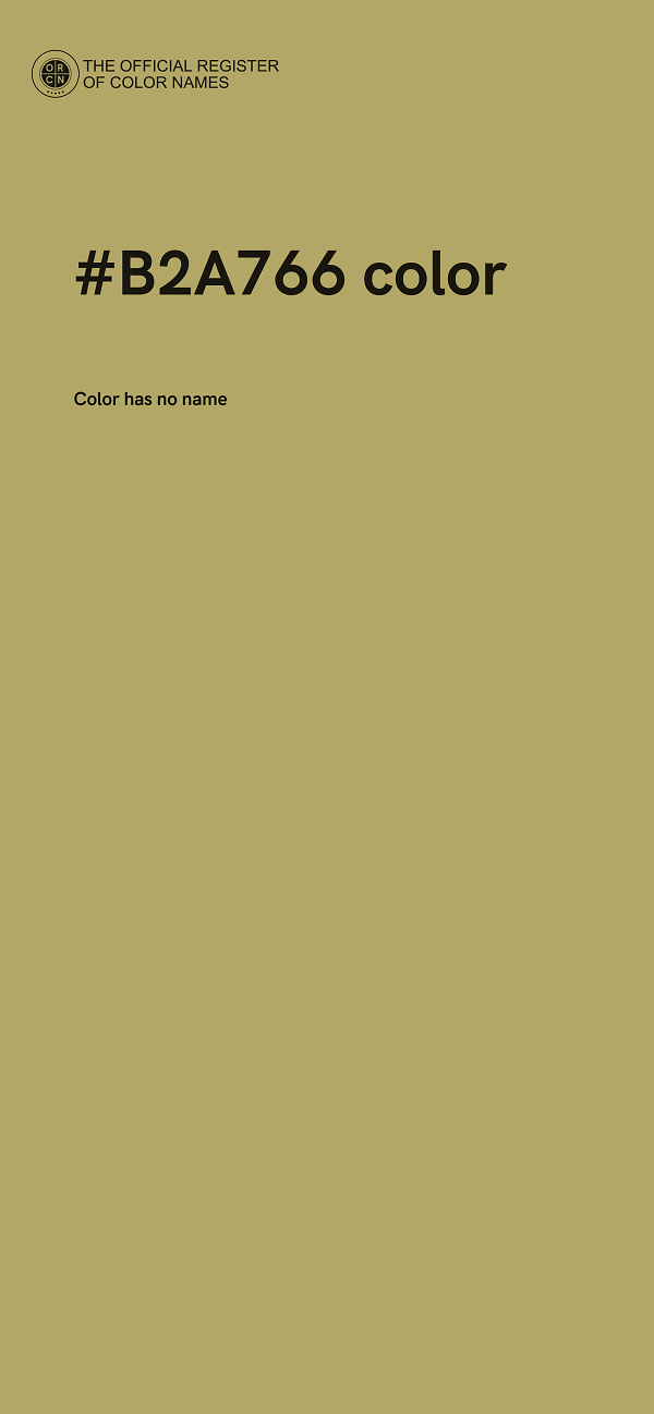 #B2A766 color image