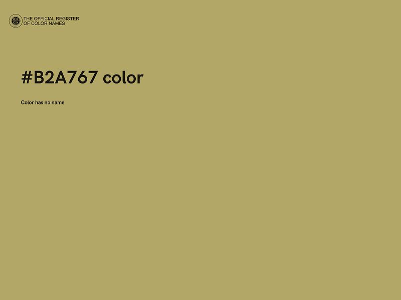 #B2A767 color image