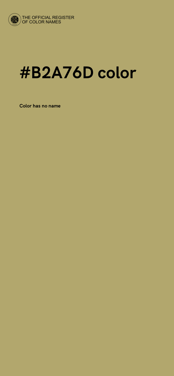 #B2A76D color image