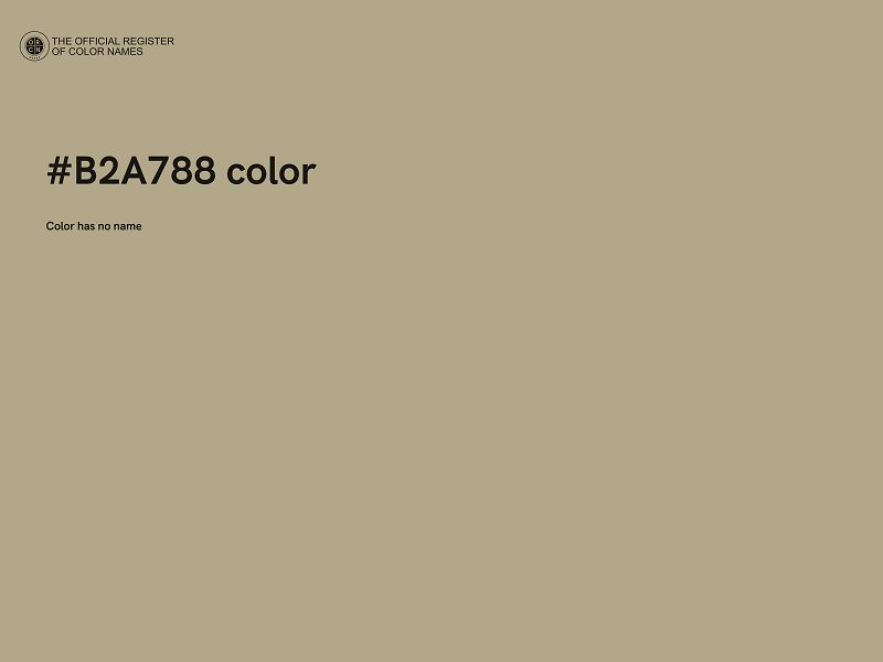 #B2A788 color image