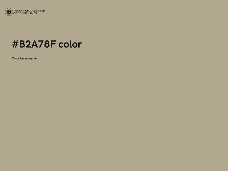 #B2A78F color image