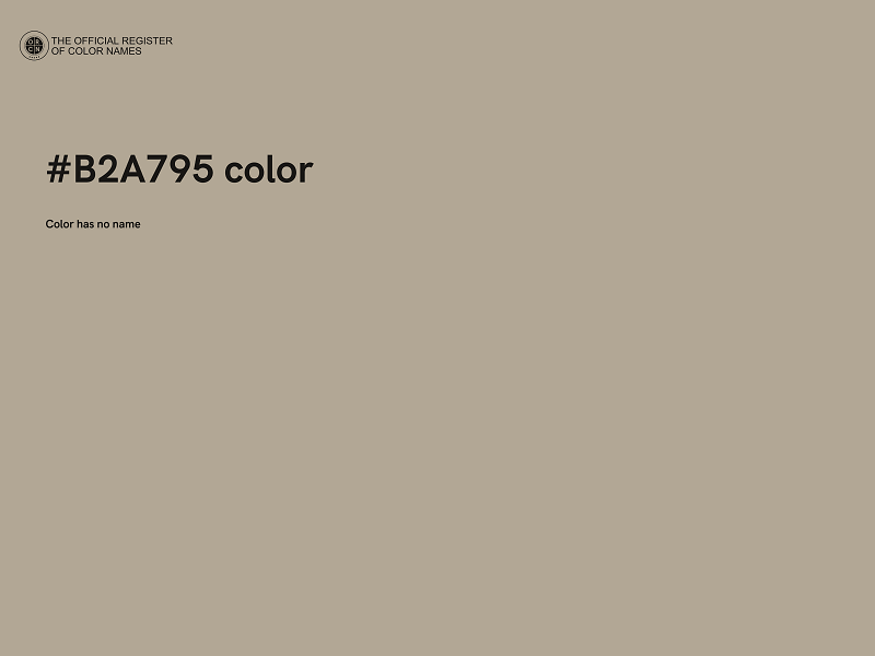 #B2A795 color image