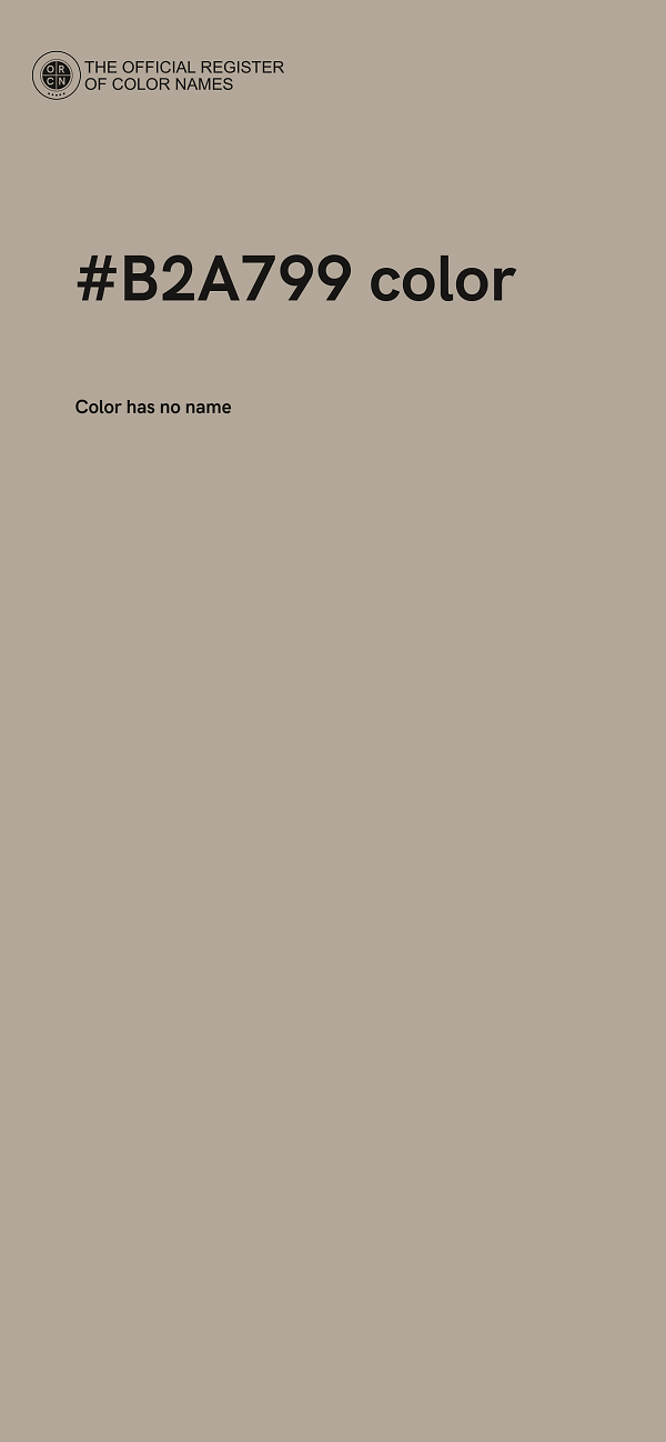 #B2A799 color image