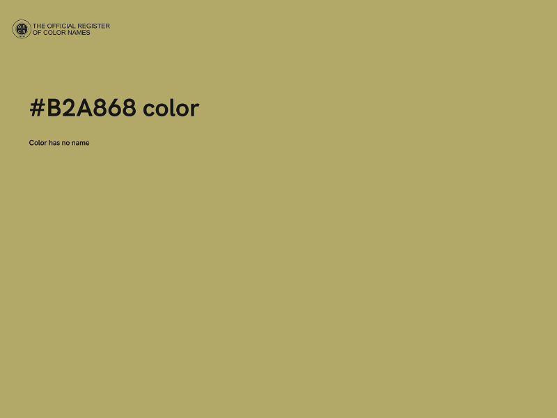 #B2A868 color image