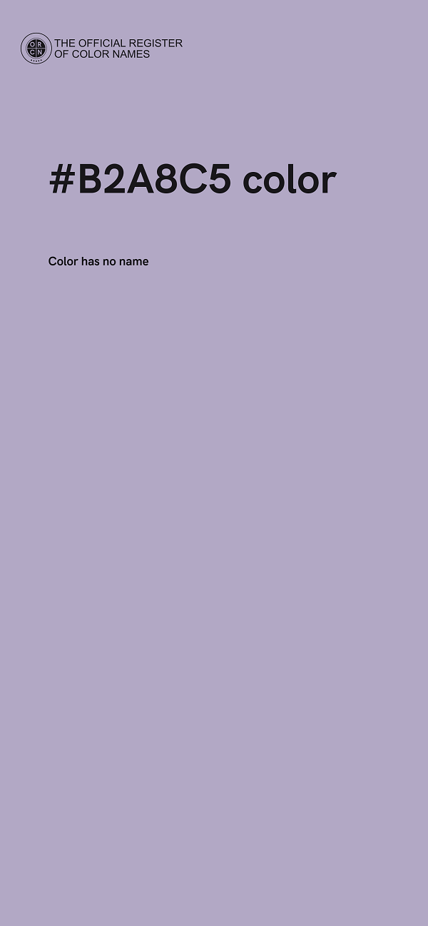 #B2A8C5 color image