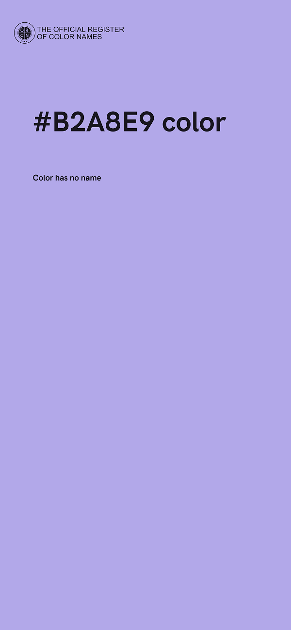 #B2A8E9 color image
