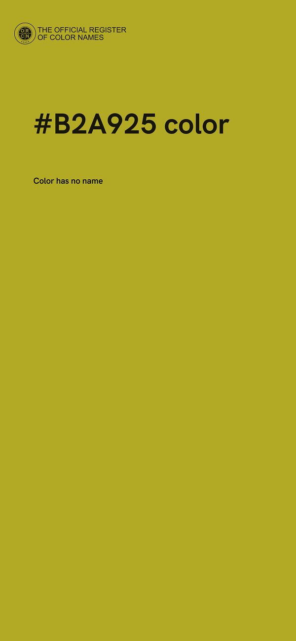 #B2A925 color image