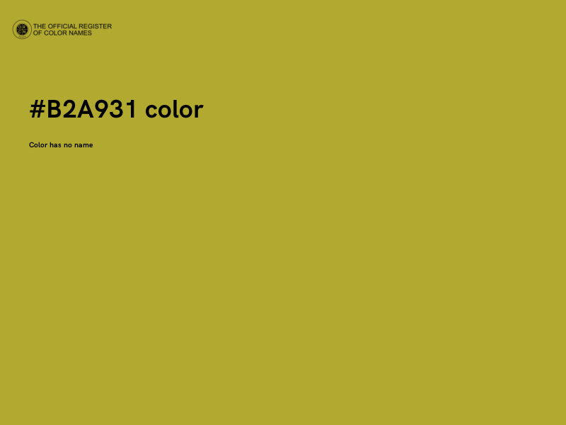 #B2A931 color image