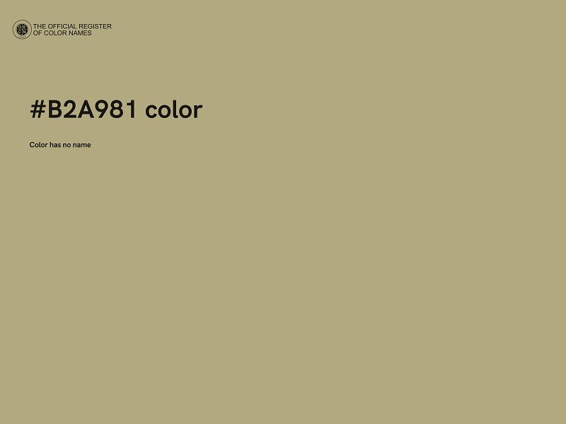 #B2A981 color image