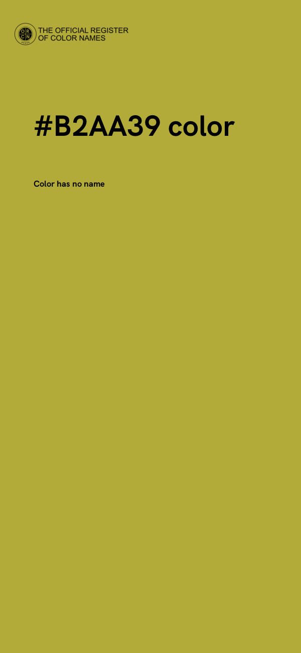 #B2AA39 color image