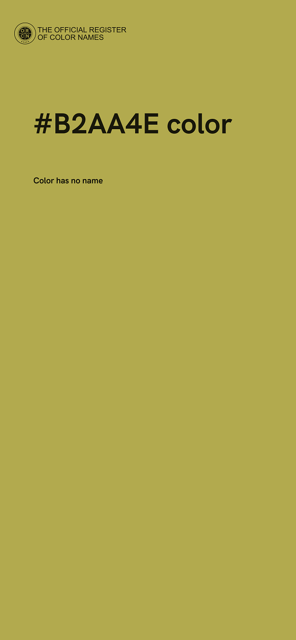 #B2AA4E color image