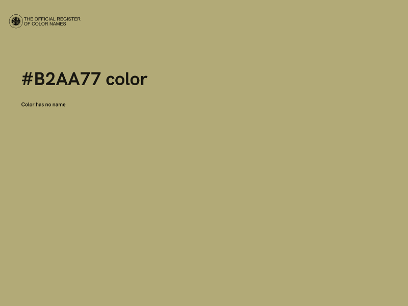 #B2AA77 color image