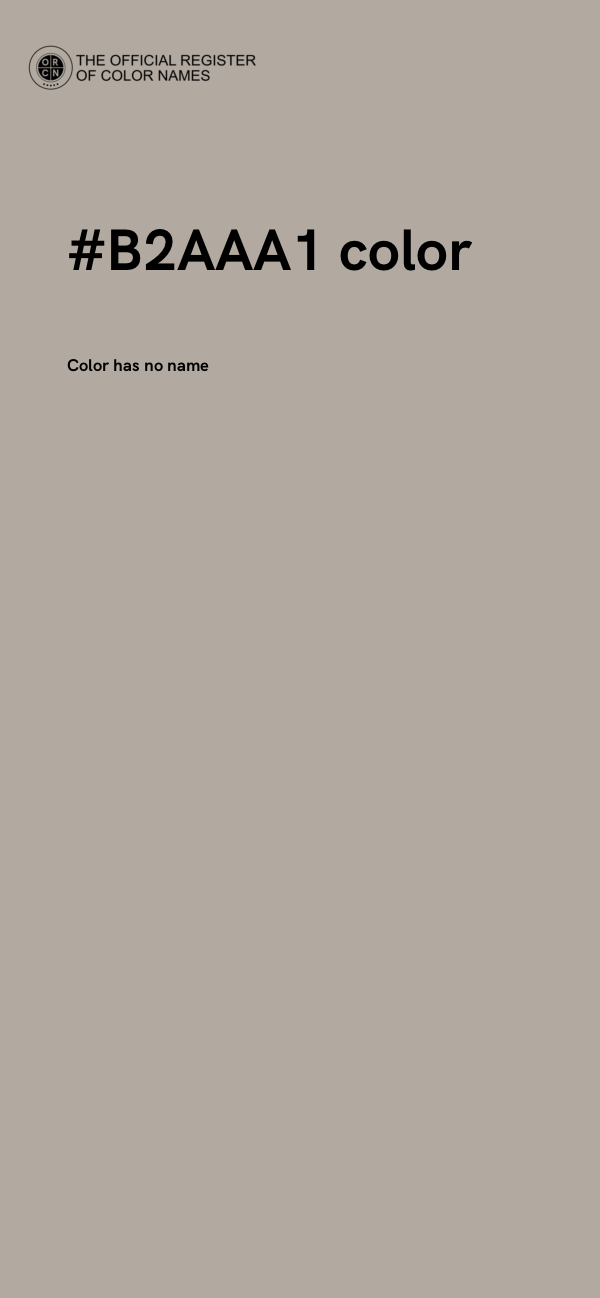 #B2AAA1 color image