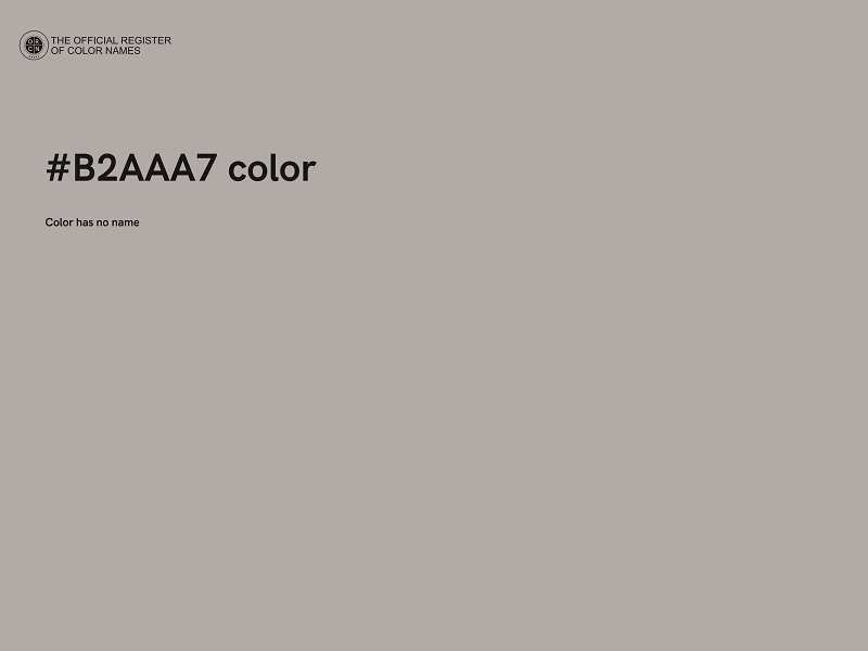 #B2AAA7 color image