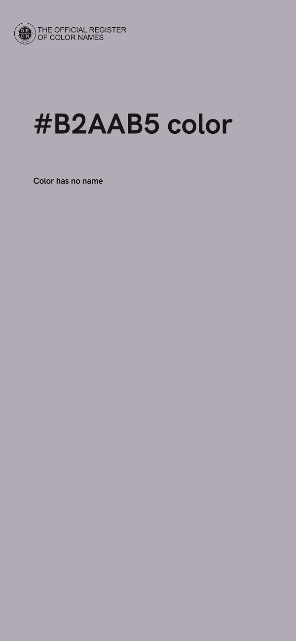 #B2AAB5 color image