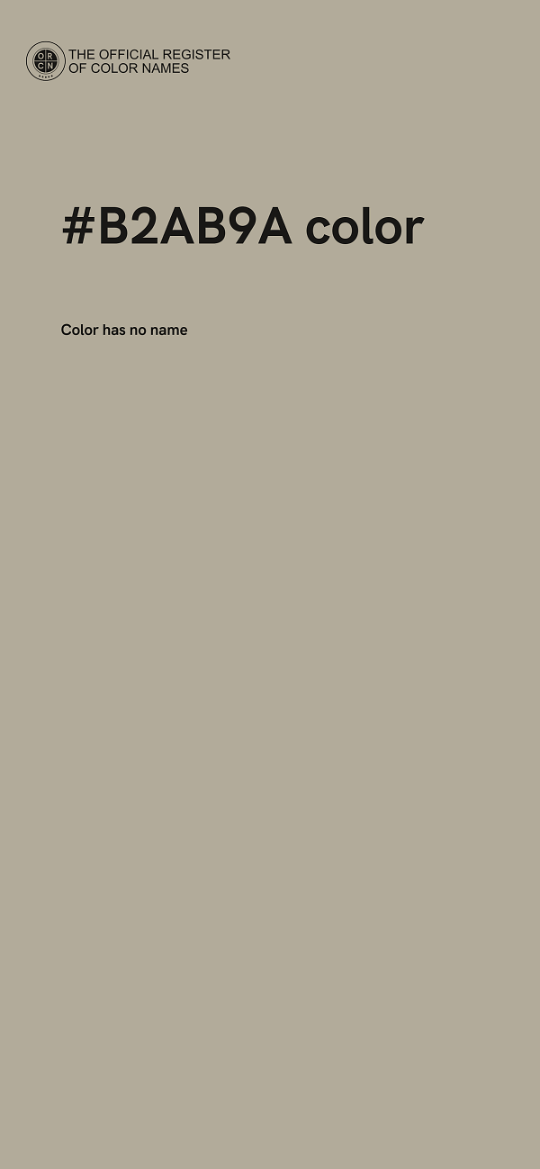 #B2AB9A color image