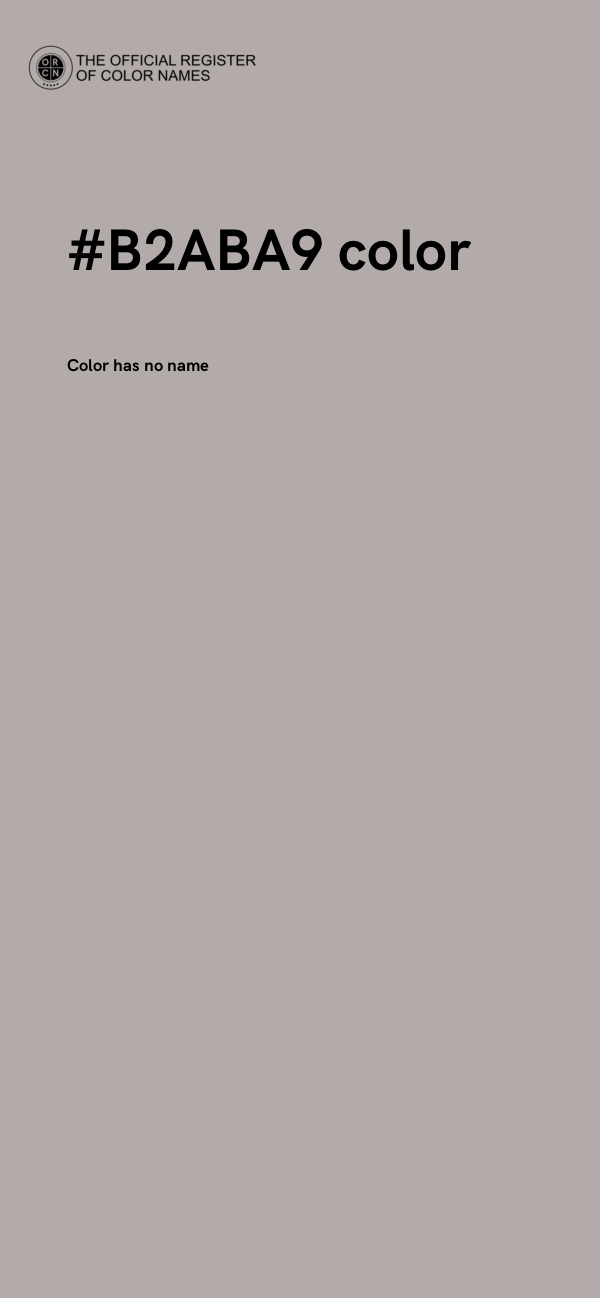#B2ABA9 color image