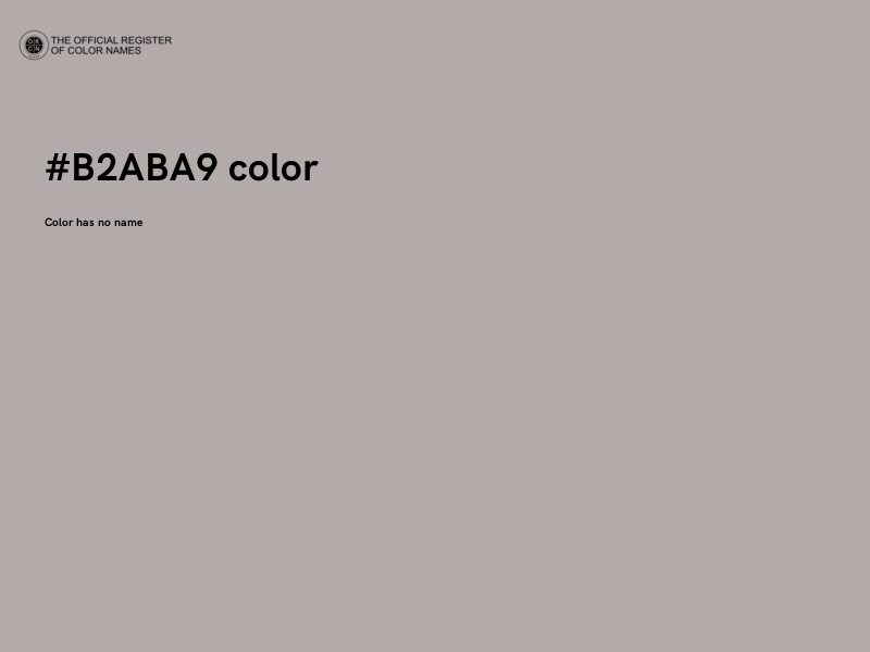 #B2ABA9 color image