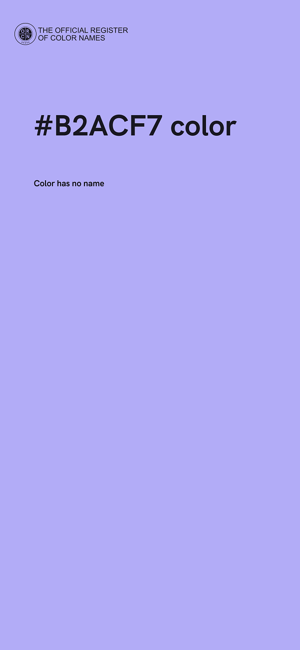 #B2ACF7 color image