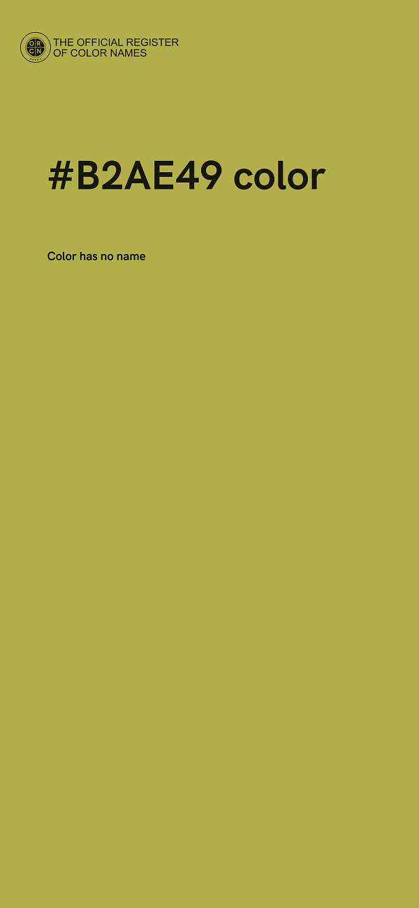 #B2AE49 color image
