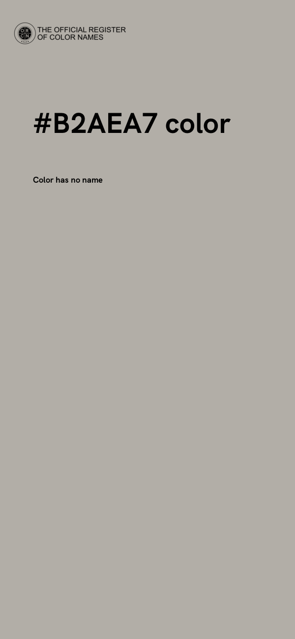 #B2AEA7 color image