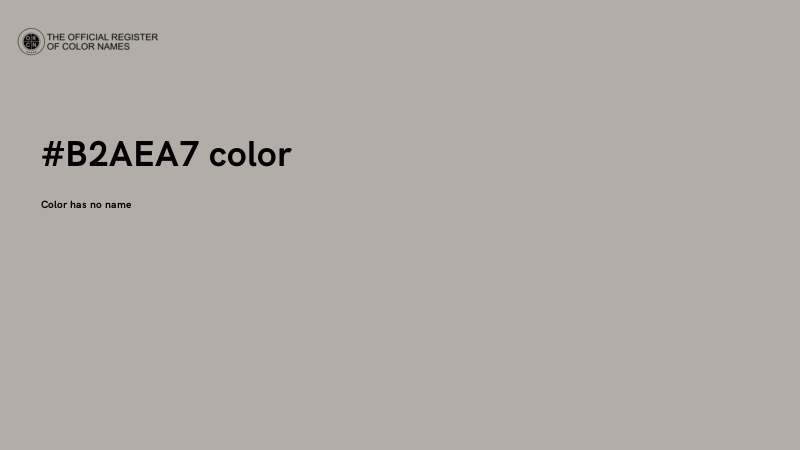 #B2AEA7 color image