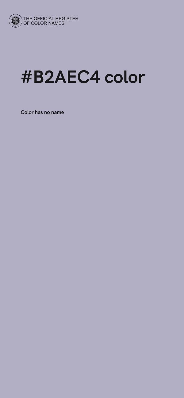 #B2AEC4 color image