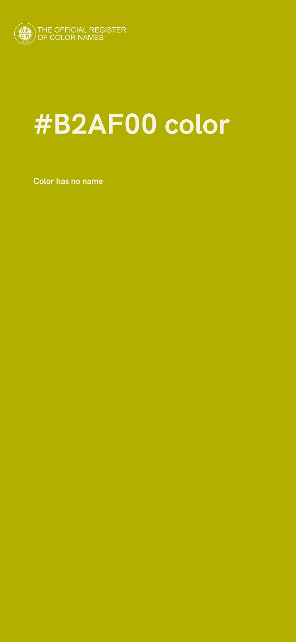 #B2AF00 color image
