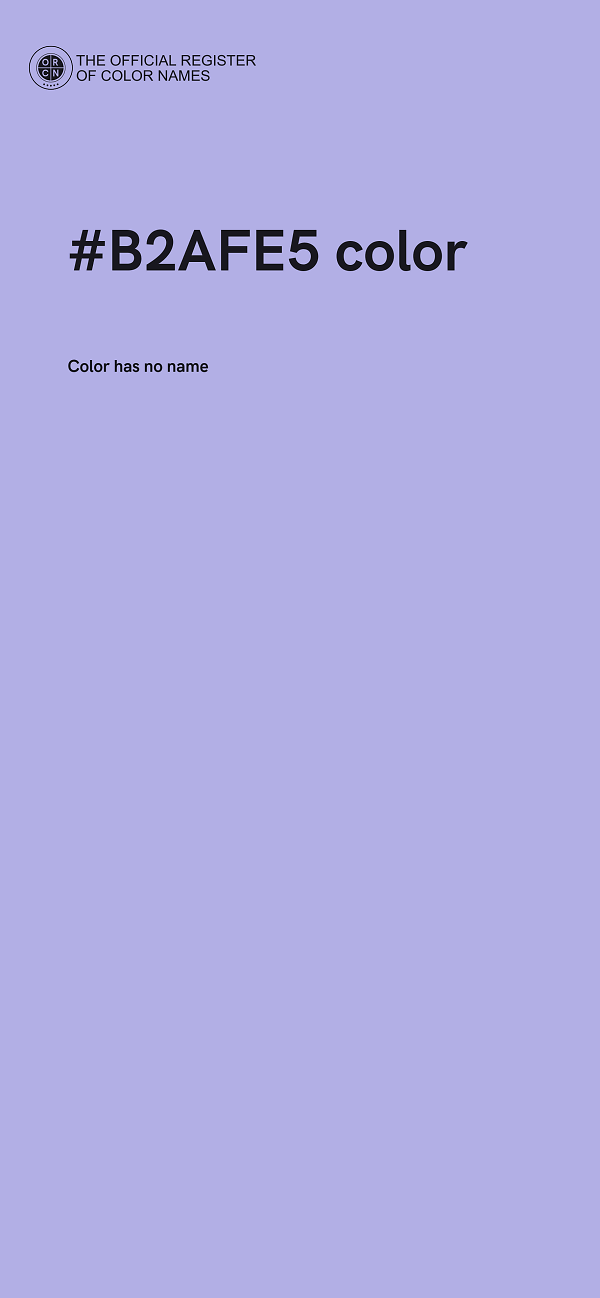 #B2AFE5 color image