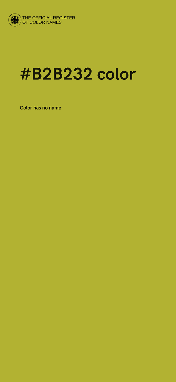 #B2B232 color image