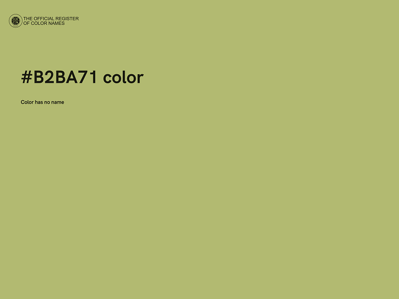#B2BA71 color image