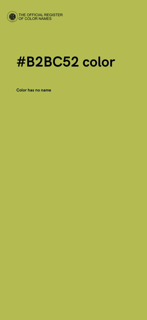 #B2BC52 color image