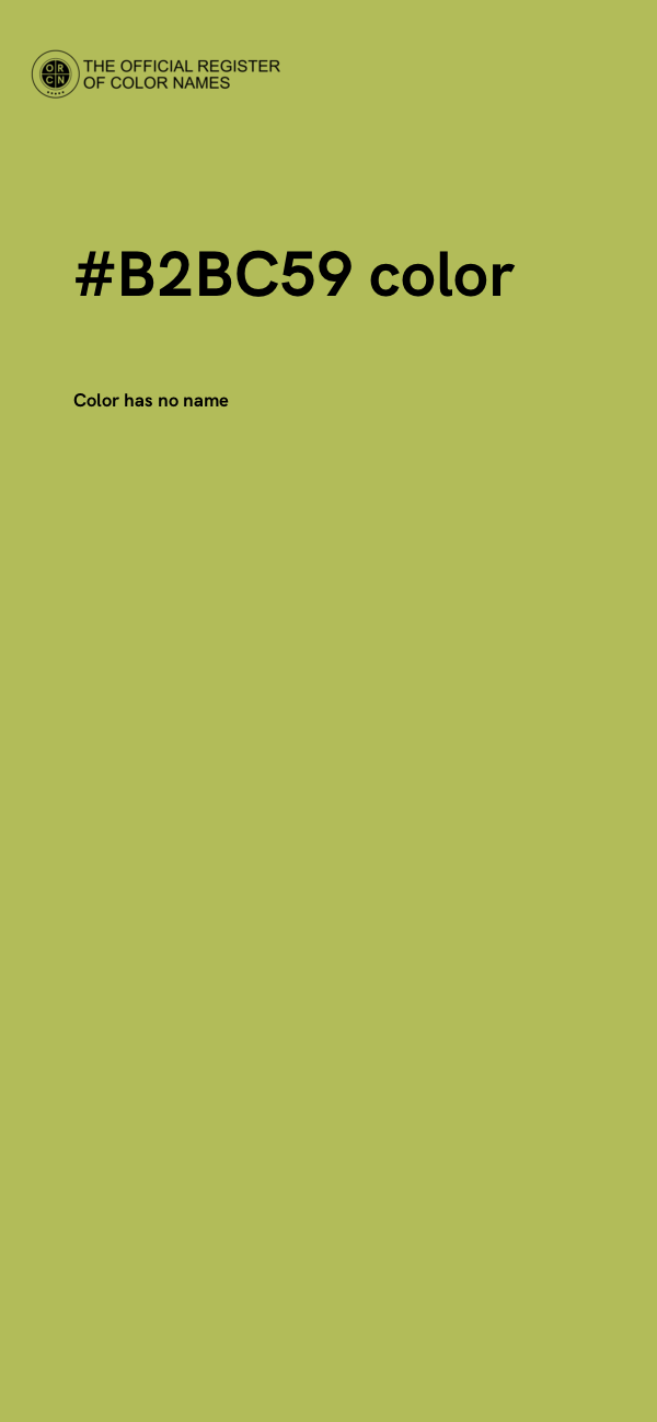 #B2BC59 color image