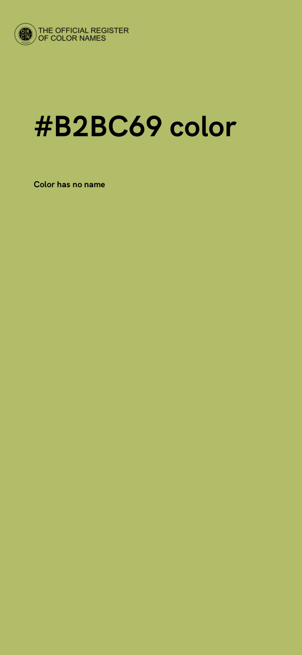 #B2BC69 color image